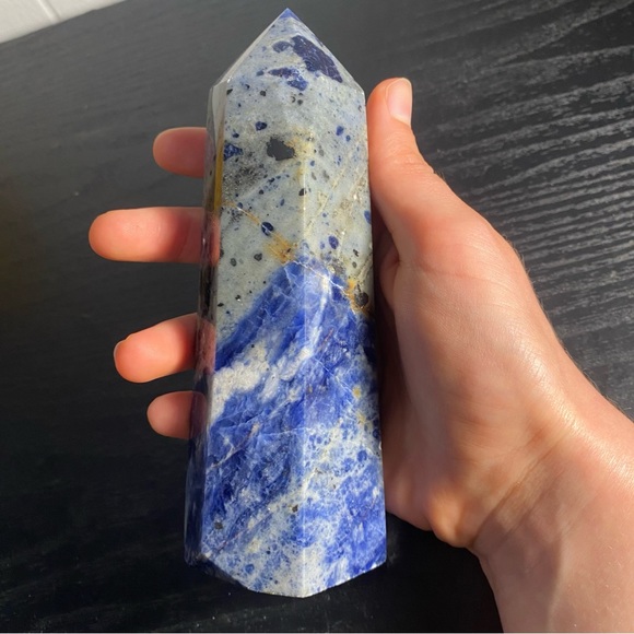 6 Inch Tall Sodalite Crystal Tower - Picture 2 of 7